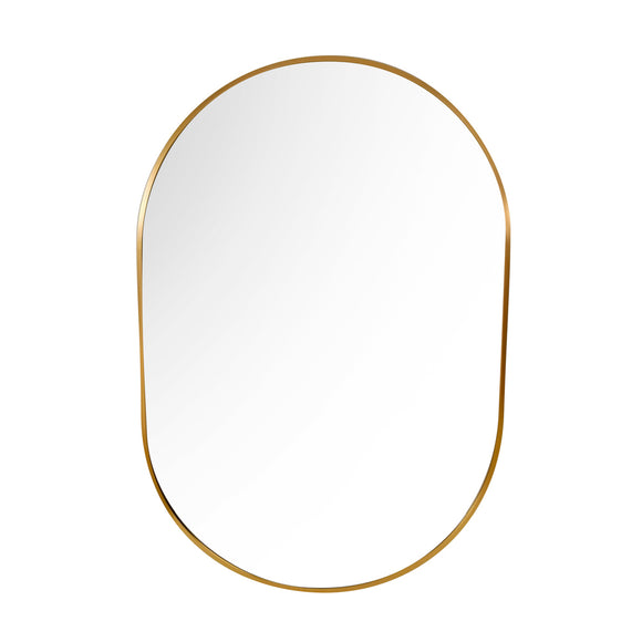Upgrade your interior with Foy And Company's Modena Oval Wall Mirror in Gold.