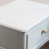 Marble top Monroe 1 Drawer Accent Table With Sage finish