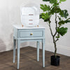 Elegant Monroe 1 Drawer Accent Table With Marble Top Sage