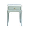 Monroe 1 Drawer Accent Table With Marble Top Sage in living room setting