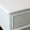 Monroe Furniture’s elegant marble top adds sophistication.
