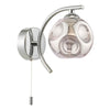 Nakita Wall Light Polished Chrome With Closed Organic Smoked Glass picture on the white background