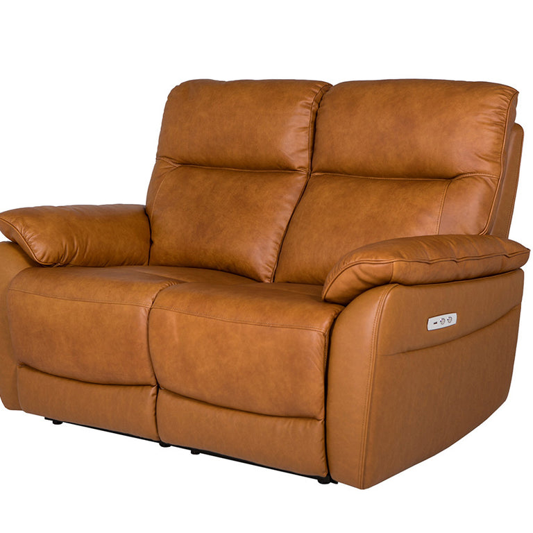 Nerano 2 Seater Sofa Tan Electric Recliner