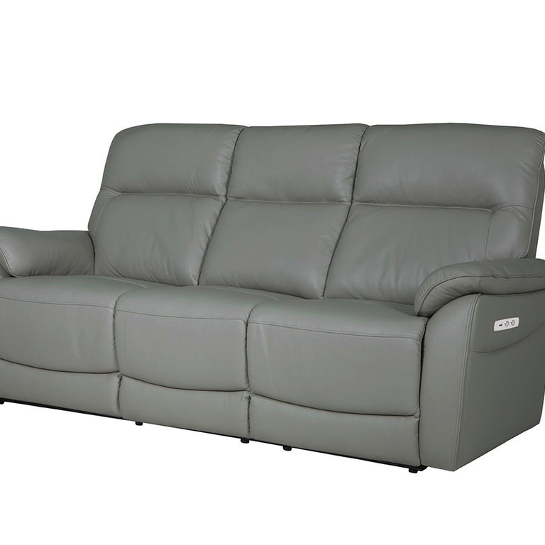 Nerano 3 Seater Sofa Steel Electric Recliner