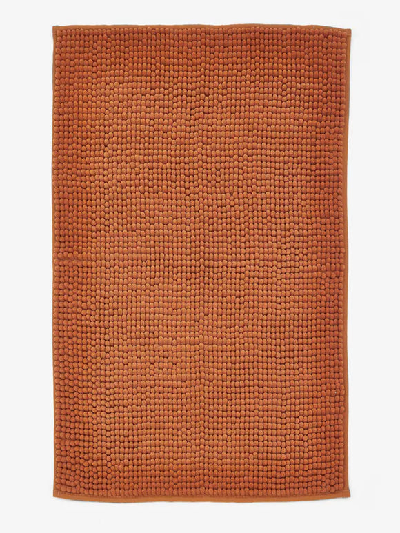 Noodle Bath Mat Burnt Orange picture on the white background