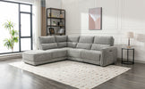 Nora Sectional Corner Sofa Recliner Grey LHF