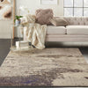 "Elegant Celestial Rug 02 Ivory Grey in hallway decor"
