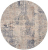 Nourison Rustic Textures Rug 05 Beige Grey Round for cozy living rooms.
