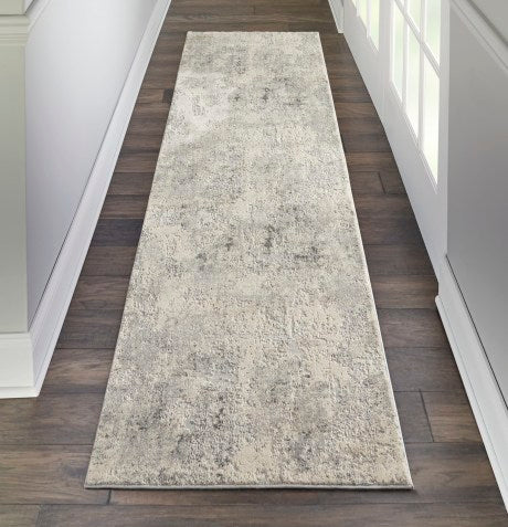Nourison Rustic Textures Rug 07 Ivory Grey Blue - Runner