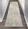 "Enhance your hallway with the stylish Rustic Textures Rug 07 in grey beige."
