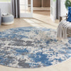 Contemporary Rustic Textures Rug 08 Grey Blue adds style to long hallways
