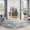 Stylish Rustic Textures Runner Rug in grey and blue tones for entryway

