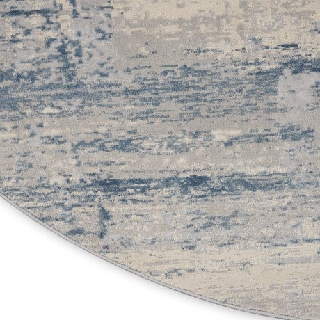 Nourison Rustic Textures Rug 10 Ivory Blue - Round