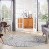 Ivory Grey Round Rustic Textures Rug for Living Room
