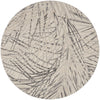 Rustic Textures Rug in Ivory Grey - Round Design
