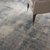Durable and Stylish Rustic Textures Rug 02 Blue Ivory Runner
