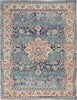 Graceful Circle Rug With Vintage Kashan Patterns
