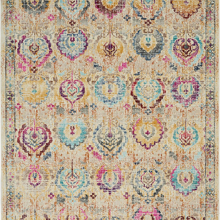 Nourison Vintage Kashan Rug 04 Ivory Multi - Runner