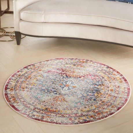 Nourison Vintage Kashan Rug 09 Multi - Round