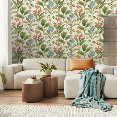 Belgravia Oliana Floral Wallpaper Green / Blue