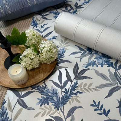 Belgravia Olivia Floral Wallpaper Blue