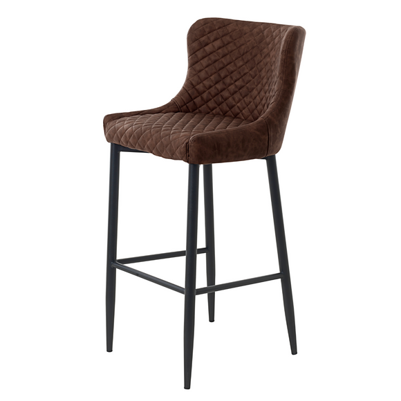 Stylish PU Leather Brown counter stool for kitchen