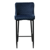Luxurious high stool with velvet upholstery
