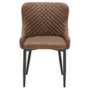 Brown PU leather chair for kitchen