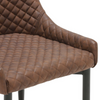 Stylish upholstered chair in brown leather