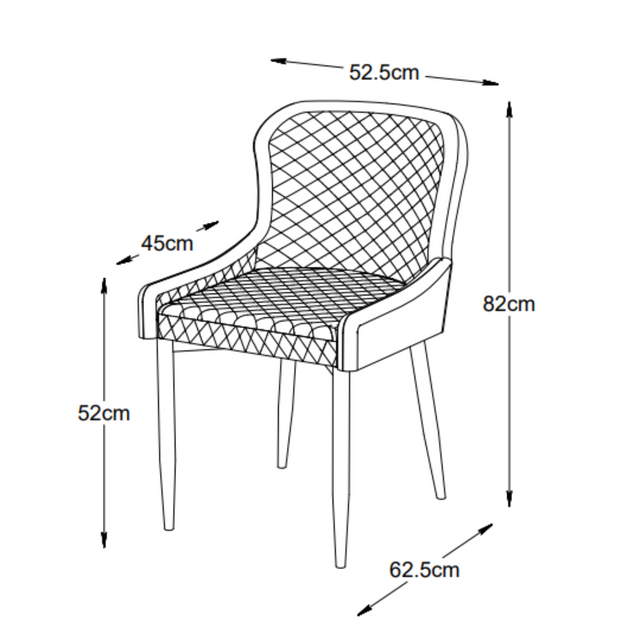 Ottowa Dining Chair PU Leather Brown