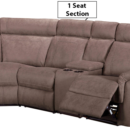 Transform your living area with the Ovation 1 Seater Corner Sofa Section in Brown.