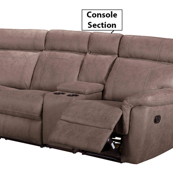 Transform your sectional sofa with the Ovation Console Corner Sofa Section in Brown.