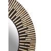 Palu Round Mirror Black & Gold close up view picture of the frame
