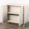 Parson 2 Door Cabinet with two hinged doors and shelving unit