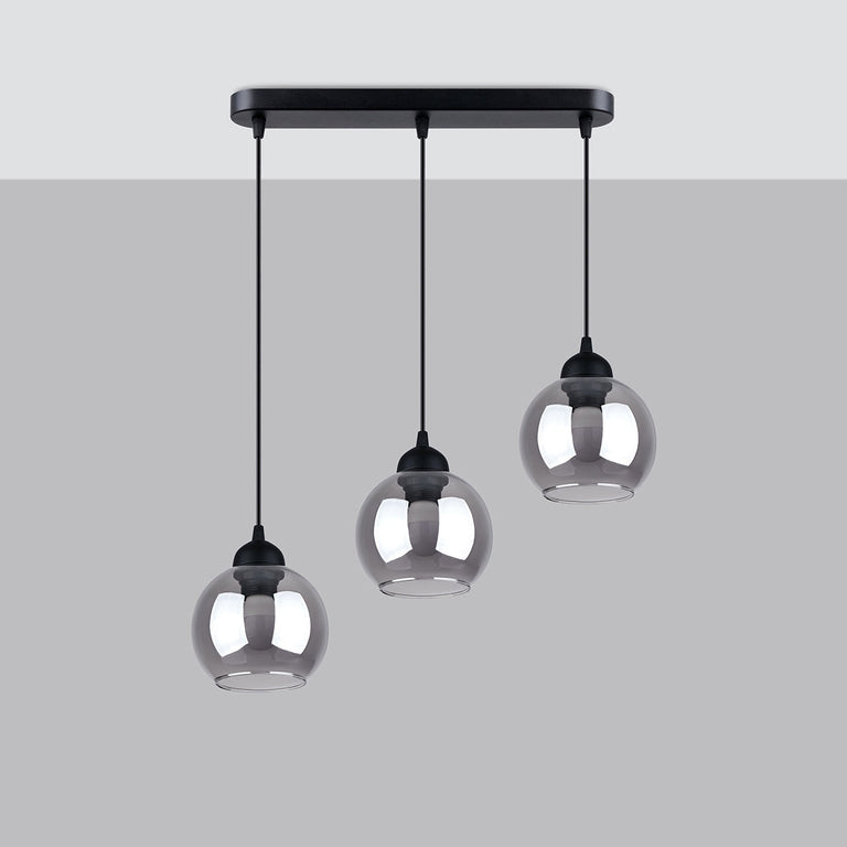Sollux Lighting Pendant Lamp ALINO 3 Black
