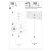 Round ceiling lamp Sollux Lighting Pendant Lamp Sollux  red