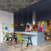 Loft-style pendant light Sollux Lighting Pendant Lamp Sollux  red