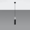 Pendant light fitting Sollux Lighting Pendant Lamp BORGIO 1 Black with industrial style