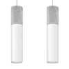 Kitchen pendant lighting Sollux Lighting Pendant lamp BORGIO 2 white for minimalist decor