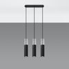 Island pendant lights Sollux Lighting Pendant lamp BORGIO 3L black