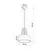 White and Black Sollux Lighting Pendant Lamp with Wood Inserts