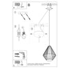 Sollux Lighting DEMI White pendant lamp with decorative steel frame