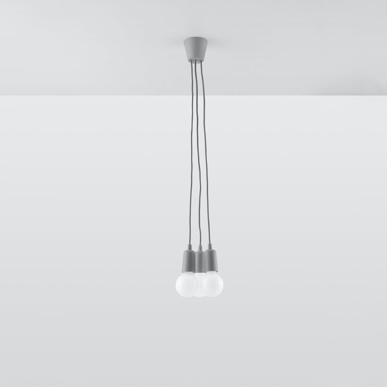 Sollux Lighting Pendant Lamp DIEGO 3 Grey