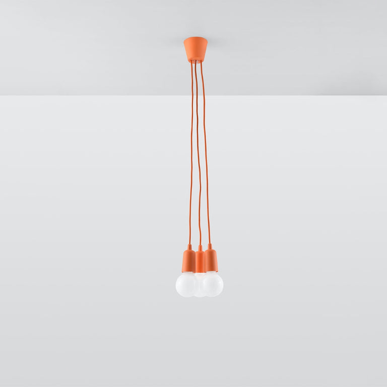 Sollux Lighting Pendant Lamp DIEGO 3 Orange