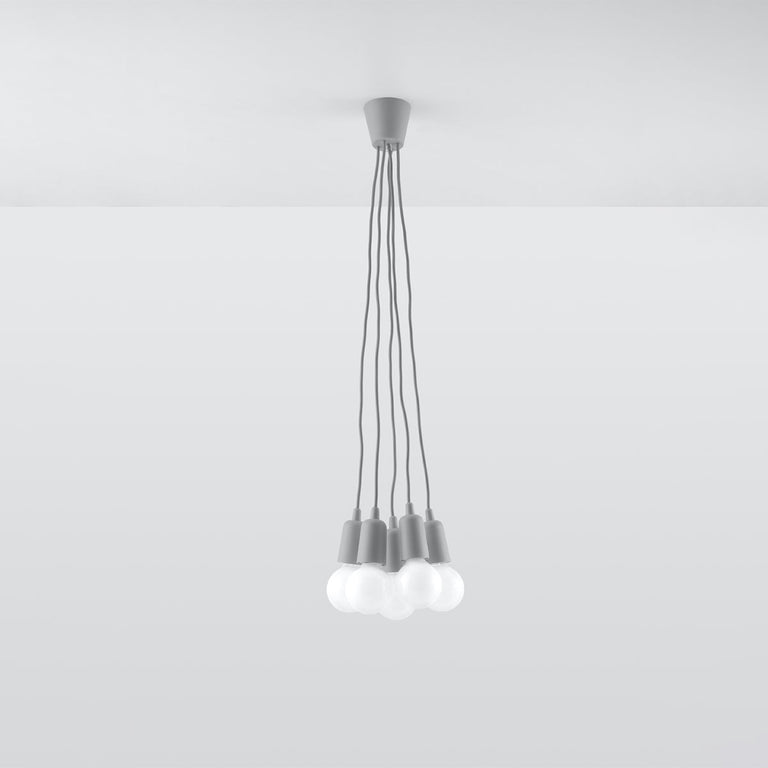 Sollux Lighting Pendant Lamp DIEGO 5 Grey