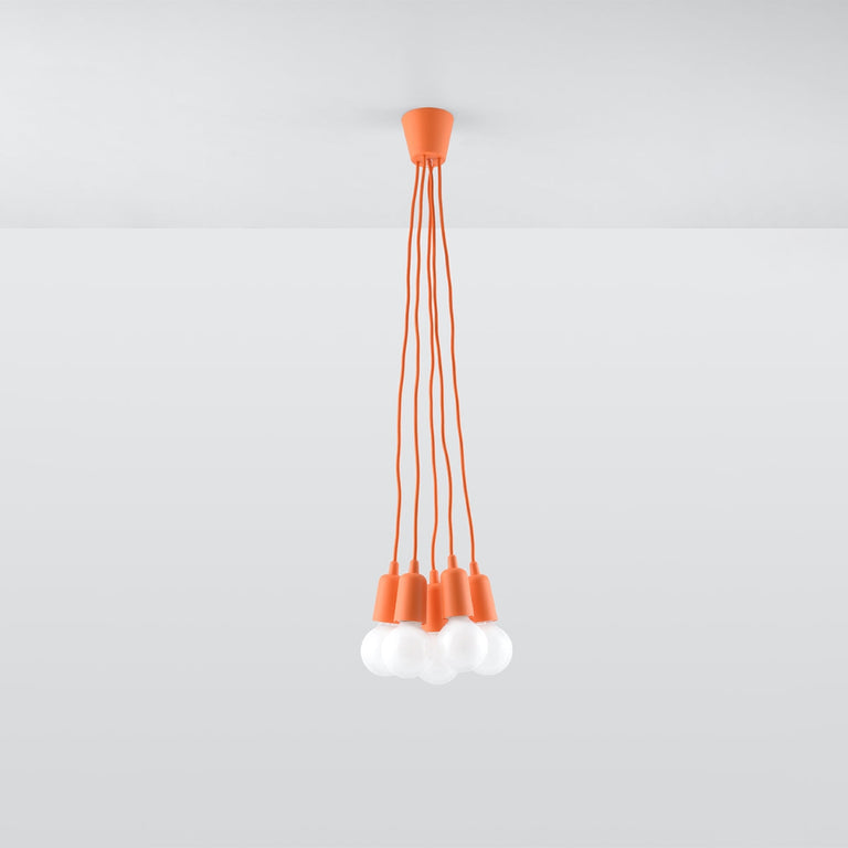 Sollux Lighting Pendant Lamp DIEGO 5 Orange