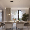 LED pendant light Pendant lamp GALAKSE 84 black LED 2700-6500K