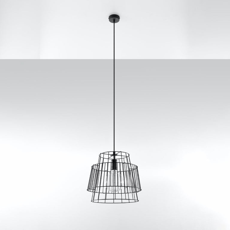 Sollux Lighting Pendant Lamp GATE Black