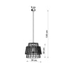 Pendant lamp GATE black unique steel design for an industrial look

