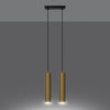 Polished gold pendant lamp Lagos 2 for home
